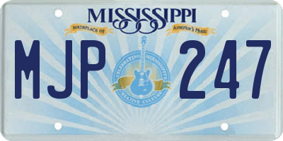 MS license plate MJP247