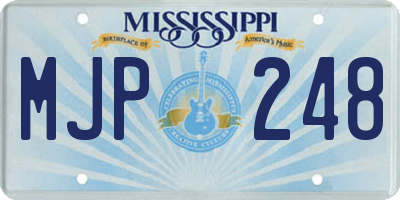 MS license plate MJP248