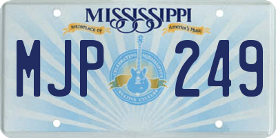 MS license plate MJP249