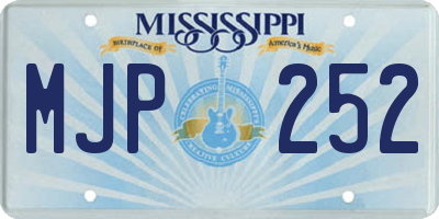 MS license plate MJP252