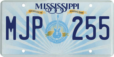 MS license plate MJP255