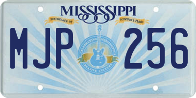 MS license plate MJP256