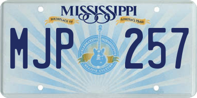 MS license plate MJP257