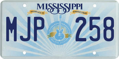 MS license plate MJP258