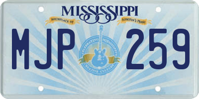 MS license plate MJP259