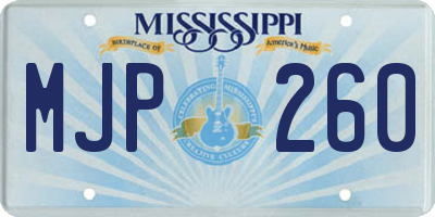 MS license plate MJP260