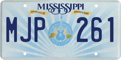 MS license plate MJP261