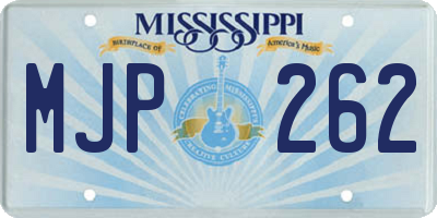 MS license plate MJP262