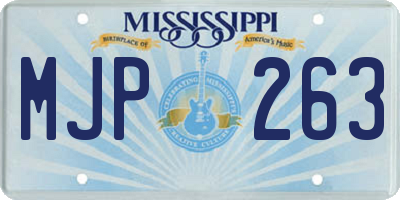 MS license plate MJP263