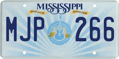 MS license plate MJP266