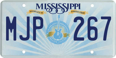MS license plate MJP267
