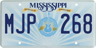 MS license plate MJP268