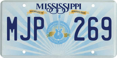 MS license plate MJP269