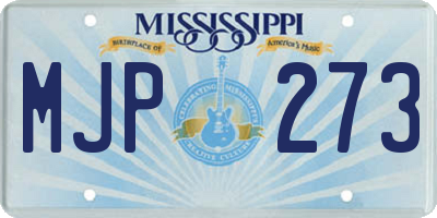 MS license plate MJP273
