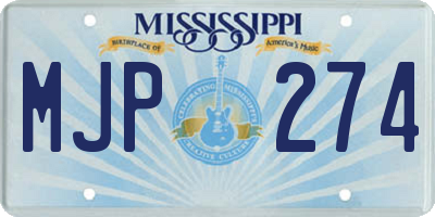 MS license plate MJP274