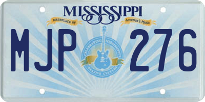 MS license plate MJP276