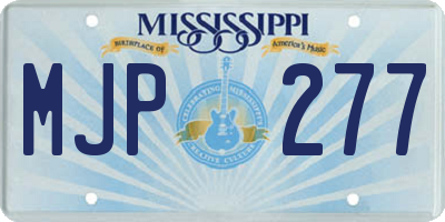 MS license plate MJP277