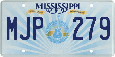 MS license plate MJP279
