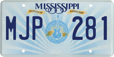 MS license plate MJP281