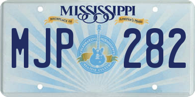 MS license plate MJP282