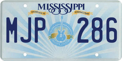 MS license plate MJP286