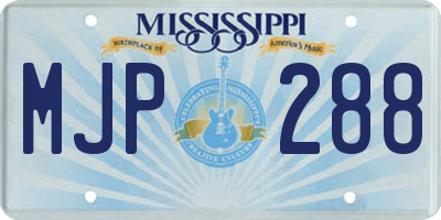 MS license plate MJP288