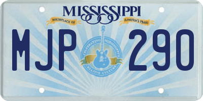 MS license plate MJP290