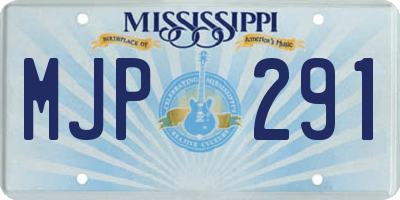 MS license plate MJP291