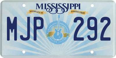MS license plate MJP292