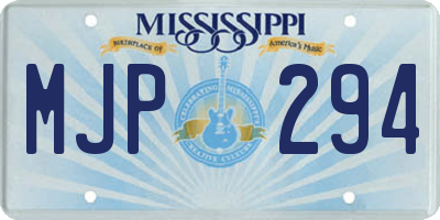 MS license plate MJP294