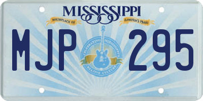 MS license plate MJP295