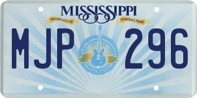 MS license plate MJP296
