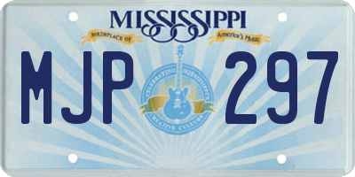 MS license plate MJP297