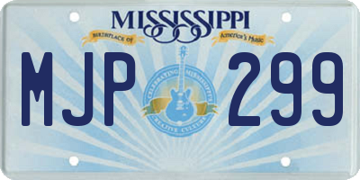 MS license plate MJP299