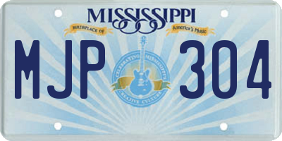 MS license plate MJP304