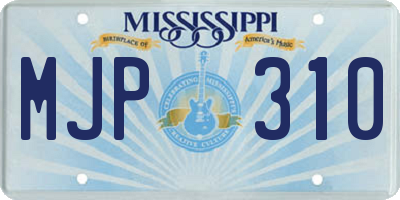 MS license plate MJP310