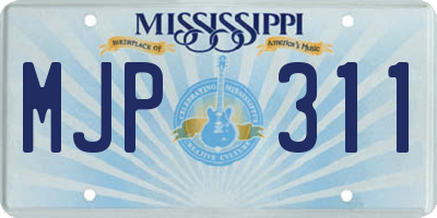 MS license plate MJP311