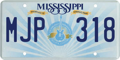 MS license plate MJP318
