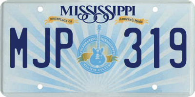 MS license plate MJP319