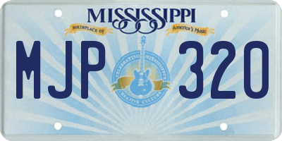 MS license plate MJP320
