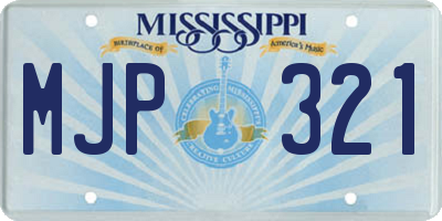 MS license plate MJP321