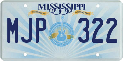 MS license plate MJP322