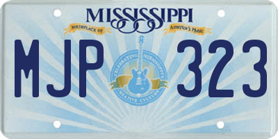 MS license plate MJP323