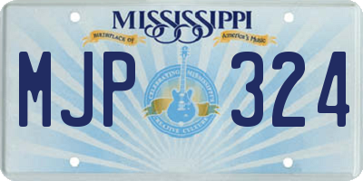 MS license plate MJP324