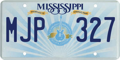 MS license plate MJP327