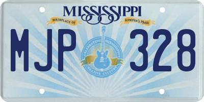 MS license plate MJP328