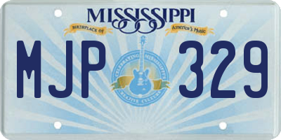 MS license plate MJP329