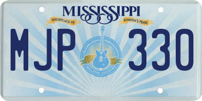 MS license plate MJP330