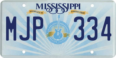 MS license plate MJP334