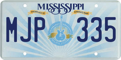 MS license plate MJP335